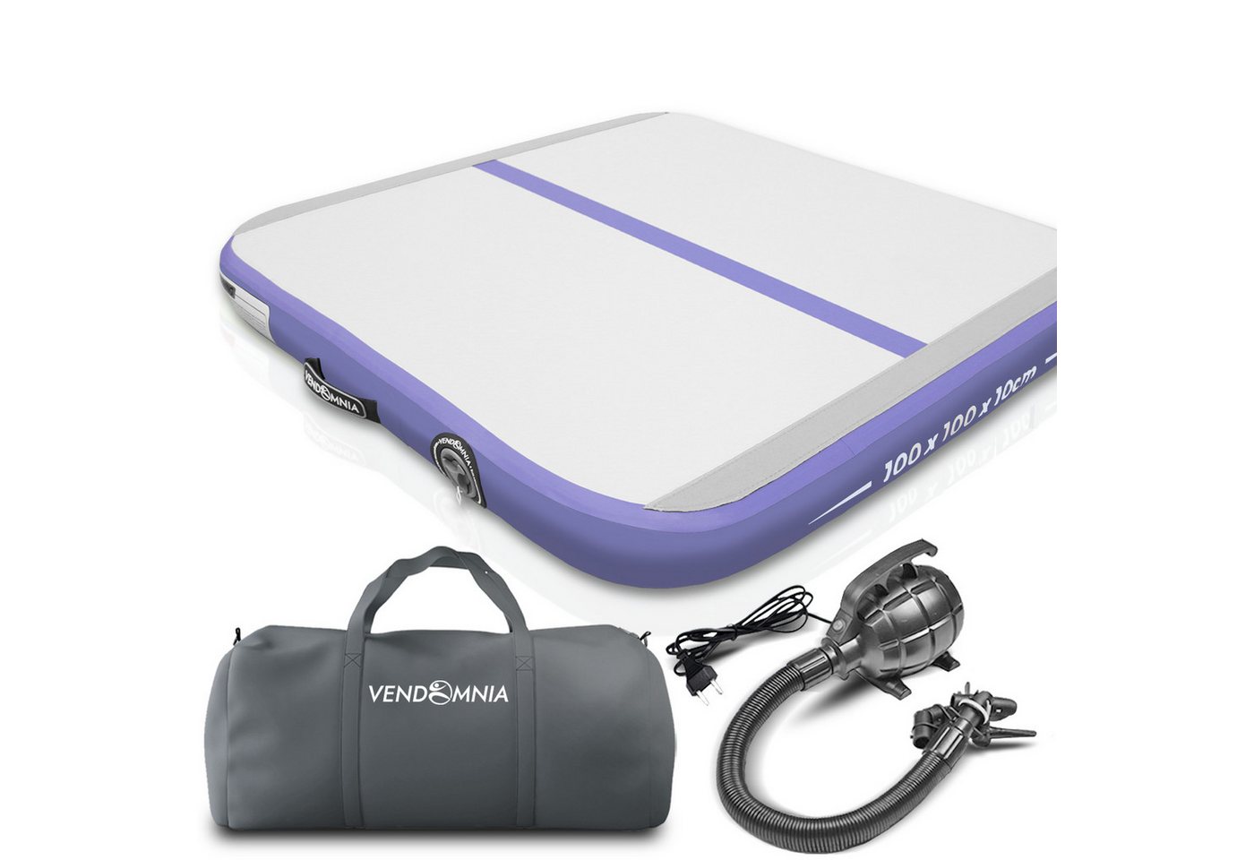 VENDOMNIA Turnmatte AIR Tracking TRACK Matte (aufblasbar, Tumbling Matte 10 cm - 20 cm hoch, mit elektrischer Pumpe, Farbwahl, Größe: 1 2 3 4 m Tumblingmatte, Gymnastikmatte, Turnmatte, Trainingsmatte, Fitnessmatte), inkl. Reparatursatz VENDOMNIA Turnmatte AIR Tracking TRACK Matte (aufblasbar, Tumbling Matte 10 cm - 20 cm hoch, mit elektrischer Pumpe, Farbwahl, Größe: 1 2 3 4 m Tumblingmatte, Gymnastikmatte, Turnmatte, Trainingsmatte, Fitnessmatte), inkl. Reparatursatz von VENDOMNIA