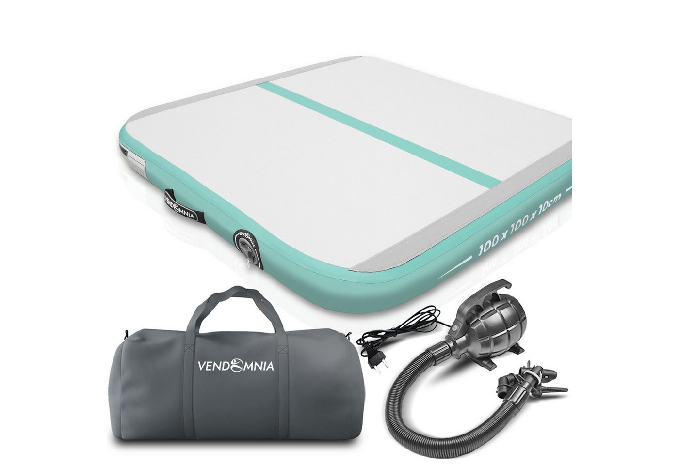 VENDOMNIA Turnmatte AIR Tracking TRACK Matte (aufblasbar, Tumbling Matte 10 cm - 20 cm hoch, mit elektrischer Pumpe, Farbwahl, Größe: 1 2 3 4 m Tumblingmatte, Gymnastikmatte, Turnmatte, Trainingsmatte, Fitnessmatte), inkl. Reparatursatz VENDOMNIA Turnmatte AIR Tracking TRACK Matte (aufblasbar, Tumbling Matte 10 cm - 20 cm hoch, mit elektrischer Pumpe, Farbwahl, Größe: 1 2 3 4 m Tumblingmatte, Gymnastikmatte, Turnmatte, Trainingsmatte, Fitnessmatte), inkl. Reparatursatz von VENDOMNIA
