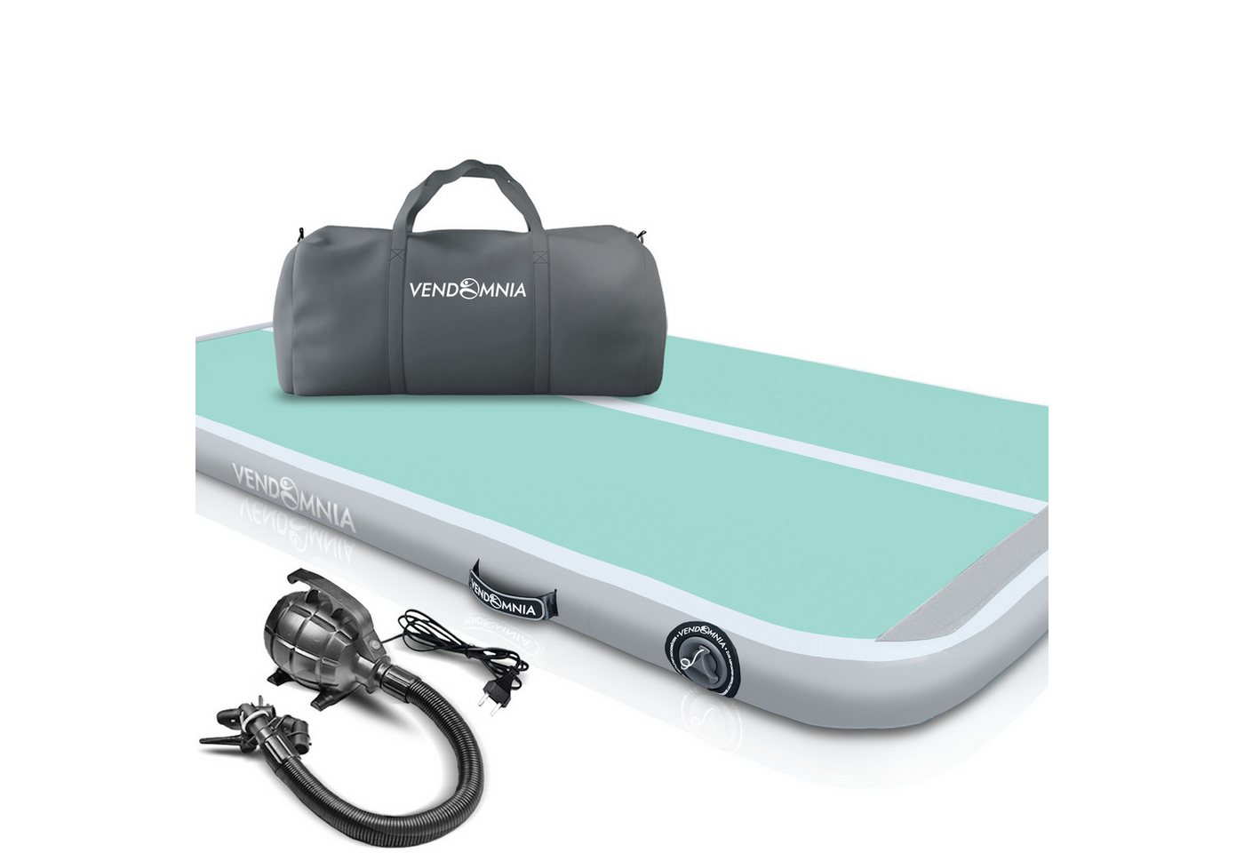 VENDOMNIA Turnmatte AIR Tracking TRACK Matte (aufblasbar, Tumbling Matte 10 cm - 20 cm hoch, mit elektrischer Pumpe, Farbwahl, Größe: 1 2 3 4 m Tumblingmatte, Gymnastikmatte, Turnmatte, Trainingsmatte, Fitnessmatte), inkl. Reparatursatz VENDOMNIA Turnmatte AIR Tracking TRACK Matte (aufblasbar, Tumbling Matte 10 cm - 20 cm hoch, mit elektrischer Pumpe, Farbwahl, Größe: 1 2 3 4 m Tumblingmatte, Gymnastikmatte, Turnmatte, Trainingsmatte, Fitnessmatte), inkl. Reparatursatz von VENDOMNIA
