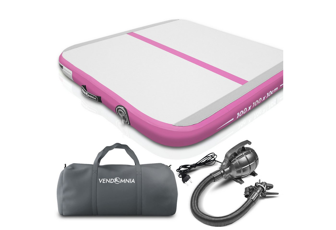 VENDOMNIA Turnmatte AIR Tracking TRACK Matte (aufblasbar, Tumbling Matte 10 cm - 20 cm hoch, mit elektrischer Pumpe, Farbwahl, Größe: 1 2 3 4 m Tumblingmatte, Gymnastikmatte, Turnmatte, Trainingsmatte, Fitnessmatte), inkl. Reparatursatz VENDOMNIA Turnmatte AIR Tracking TRACK Matte (aufblasbar, Tumbling Matte 10 cm - 20 cm hoch, mit elektrischer Pumpe, Farbwahl, Größe: 1 2 3 4 m Tumblingmatte, Gymnastikmatte, Turnmatte, Trainingsmatte, Fitnessmatte), inkl. Reparatursatz von VENDOMNIA
