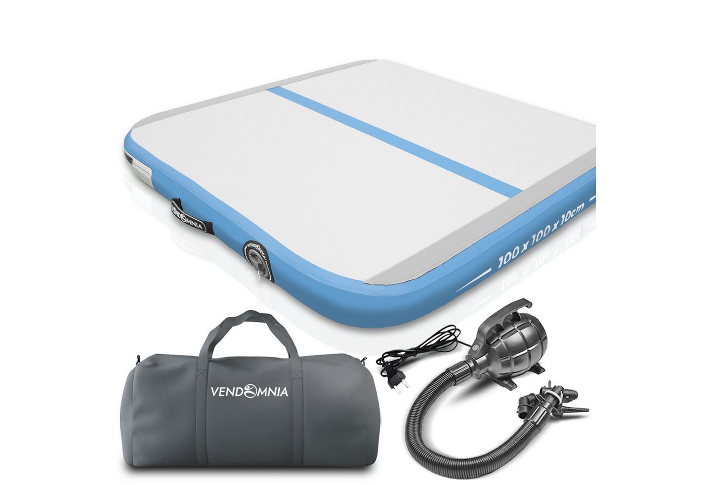 VENDOMNIA Turnmatte AIR Tracking TRACK Matte (aufblasbar, Tumbling Matte 10 cm - 20 cm hoch, mit elektrischer Pumpe, Farbwahl, Größe: 1 2 3 4 m Tumblingmatte, Gymnastikmatte, Turnmatte, Trainingsmatte, Fitnessmatte), inkl. Reparatursatz VENDOMNIA Turnmatte AIR Tracking TRACK Matte (aufblasbar, Tumbling Matte 10 cm - 20 cm hoch, mit elektrischer Pumpe, Farbwahl, Größe: 1 2 3 4 m Tumblingmatte, Gymnastikmatte, Turnmatte, Trainingsmatte, Fitnessmatte), inkl. Reparatursatz von VENDOMNIA
