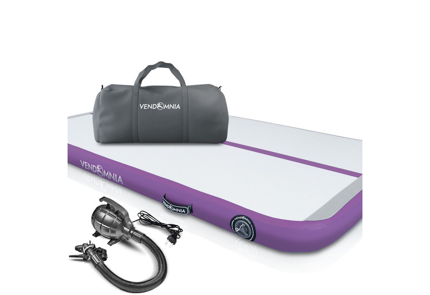 VENDOMNIA Turnmatte AIR Tracking TRACK Matte (aufblasbar, Tumbling Matte 10 cm - 20 cm hoch, mit elektrischer Pumpe, Farbwahl, Größe: 1 2 3 4 m Tumblingmatte, Gymnastikmatte, Turnmatte, Trainingsmatte, Fitnessmatte), inkl. Reparatursatz VENDOMNIA Turnmatte AIR Tracking TRACK Matte (aufblasbar, Tumbling Matte 10 cm - 20 cm hoch, mit elektrischer Pumpe, Farbwahl, Größe: 1 2 3 4 m Tumblingmatte, Gymnastikmatte, Turnmatte, Trainingsmatte, Fitnessmatte), inkl. Reparatursatz von VENDOMNIA