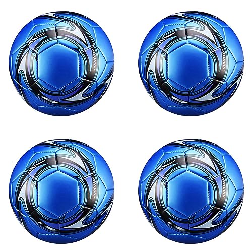 VENEKA 4X Professioneller Fuß Ball Ball Größe 5 Offizieller Fußball Training Fußball Ball Wettbewerb Draussen Fußball Blau von VENEKA