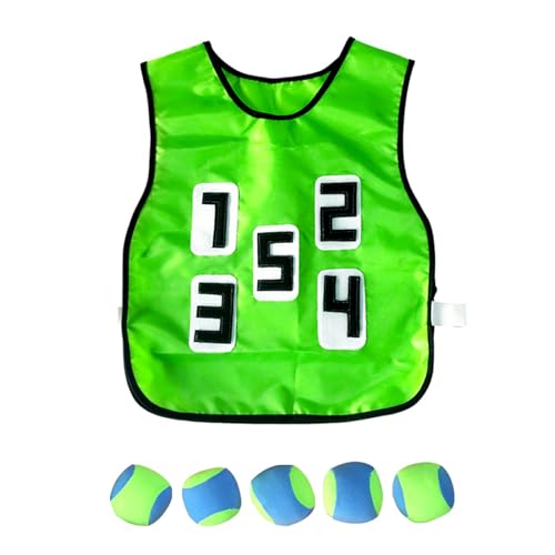 VENNSDIYU Aktiv im Freien mit Multiplayer Spielen Sticky Jersey Kit Verbreiterndes Sticky Jersey für bessere Ballhaftung OxfordCloth, Grün mit 5 Kugeln von VENNSDIYU