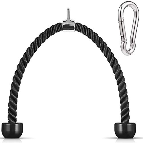 VENOAL Hoch Leistungs Trizeps Pulldown Seil 36 mit Karabiner Haken, Pulldown Seil für Fitness ZubehöR Kabel Maschine für das Heim Fitness Studio von VENOAL