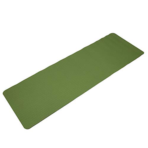 VENOAL Yogamatte, 6 mm, TPE, rutschfest, umweltfreundlich, rutschfest und dick, für Anfänger, Fitnessmatte (Grün + Schwarz) von VENOAL