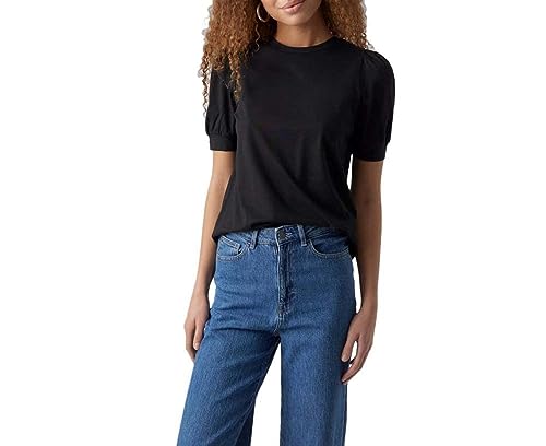 Vero Moda Damen Vmkerry 2/4 O-neck Top Vma Noos Shirt, Schwarz, M EU von VERO MODA