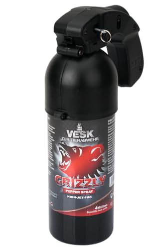 Bärenverteidiger VESK Grizzly High Jet Fog Breitstrahl 750ml extrem stark 4 Mio. Scoville zur Selbstverteidigung Heimverteidigung Bärenabwehrspray Pfefferspray mit Pistolengriff Bärenverteidiger VESK Grizzly High Jet Fog Breitstrahl 750ml extrem stark 4 Mio. Scoville zur Selbstverteidigung Heimverteidigung Bärenabwehrspray Pfefferspray mit Pistolengriff von VESK
