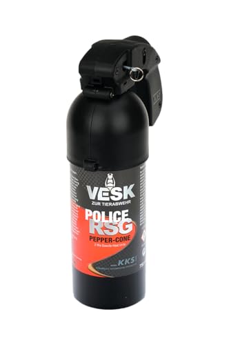 Pfefferspray VESK Police RSG Breitstrahl/Cone 400ml mit Pistolengriff - hochwertiges Tierabwehrspray zur Selbstverteidigung Pfefferspray VESK Police RSG Breitstrahl/Cone 400ml mit Pistolengriff - hochwertiges Tierabwehrspray zur Selbstverteidigung von VESK