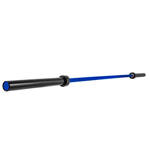 VEVOR 2,2/2 m Olympic Barbell Olympische Langhantel Heben Fitness Training für Gewichtheben Powerlifting Heben Squat Bankdrücken Stange mit Schnallen (2M, Blau) von VEVOR