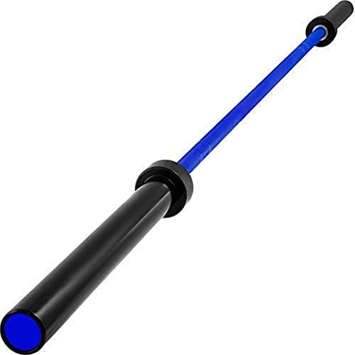 VEVOR 2 m Stange mit Klemmen Olympic Barbell 15 kg Olympische Langhantel Heben Fitness Training für Gewichtheben Powerlifting Heben Squat Bankdrücken (Blau) von VEVOR