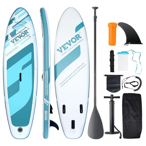 VEVOR Aufblasbares Stand-Up-Paddle-Board, 3230,8 x 838,2 x 152,4 mm PVC SUP-Paddleboard mit Board-Zubehör, Handytasche, Rucksack, Reparaturset, Paddel & Reparaturset für Jungen & Erwachsene von VEVOR