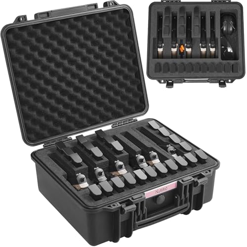 VEVOR Hartschalenkoffer Pistolen, Pistolenkoffer mit vorgeschnittenem Futter, staubdichter Hartschalenkoffer für 6 Pistolen, abschließbarer Pistolenkoffer, Waffenkoffer schwarz, 491 x 434 x 211 mm VEVOR Hartschalenkoffer Pistolen, Pistolenkoffer mit vorgeschnittenem Futter, staubdichter Hartschalenkoffer für 6 Pistolen, abschließbarer Pistolenkoffer, Waffenkoffer schwarz, 491 x 434 x 211 mm von VEVOR
