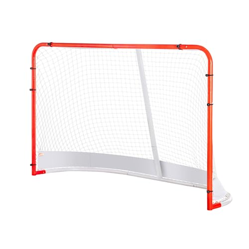 VEVOR Hockeytor Streethockeynetz, Straßenhockey-Tor Hockeynetz, 183 x 64 x 122 cm Hockey-Trainingstor-Set, offizielles Profi Indoor/Outdoor-Hockeytor aus Stahlrohren mit Netz, weiß/rot, Training von VEVOR