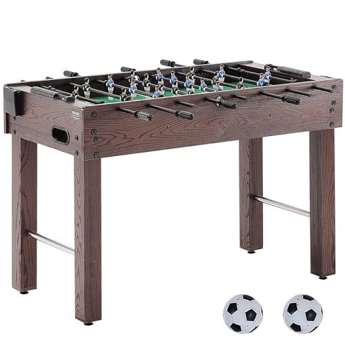 VEVOR Kickertisch, 48-Zoll-Kickertisch in Standardgröße, Indoor-Kickertisch in Voller Größe für Zuhause, Familie und Spielzimmer, Fußball mit Kickertisch-Set, inklusive 2 Bällen und 2 Getränkehaltern von VEVOR