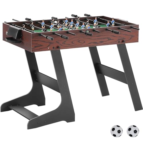 VEVOR Klappbarer Tischfußball in Standardgröße 42 Zoll, Indoor-Fußball in voller Größe für Zuhause, Familie und Spielzimmer, Fußball mit Tischfußball-Set von VEVOR