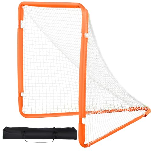VEVOR Lacrosse-Tor, 4' x 4' kleines Kinder-Lacrosse-Netz, faltbares tragbares Lacrosse-Tor mit Tragetasche, Eisenrahmen-Hinterhof-Trainingsausrüstung, schneller und einfacher Aufbau, perfekt für Jugen von VEVOR