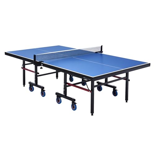 VEVOR Ping-Pong-Tisch, Tischtennistisch, professionelles Tischtennisspiel, Indoor, tragbare MDF-Tischtennisplatte, Faltbarer Ping-Pong-Tisch mit feststellbaren Rädern, 2740 x 1525 x 760 mm Tisch von VEVOR