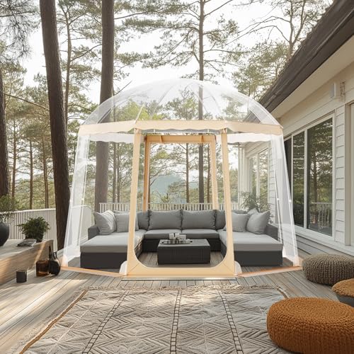 VEVOR Transparentes Zelt im Freien, 4-8 Personen, PVC-Zelt 3 x 3 x 2,1 m, Kuppelzelt mit Zwei Fenstern, Outdoor-Bubble-Zelt, Gartenzelt, PVC-Pavillon für Sportveranstaltungen Camping von VEVOR