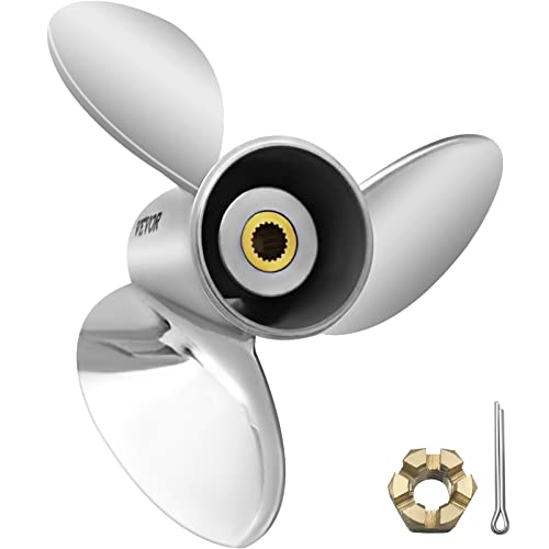 VEVOR Unisex – Erwachsene Außenbordpropeller Außenborder Propeller, Silber, Klein VEVOR Unisex – Erwachsene Außenbordpropeller Außenborder Propeller, Silber, Klein von VEVOR