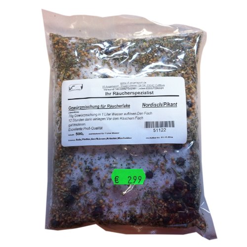 Gewürzmischung für Räucherlake Sorte Nordisch Pikant 500g Gewürzmischung für Räucherlake Sorte Nordisch Pikant 500g von VF-Angelsport