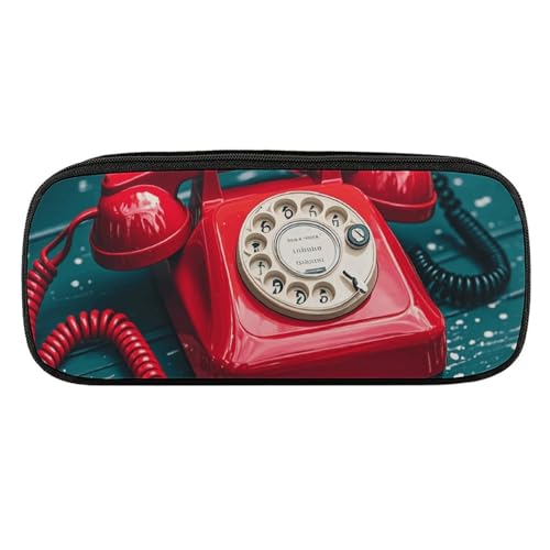 VFKLT England UK Retro London Telefon-Federmäppchen, tragbares Federmäppchen, Stiftetasche, Make-up-Tasche, Aufbewahrungstasche, Stiftebox, Kosmetiktasche für Damen, Herren, Büro, Schwarz , von VFKLT