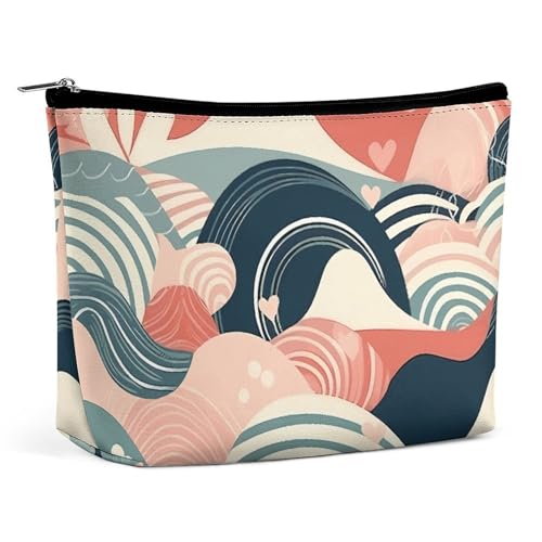 VFMKT Make-up-Tasche für Damen, wasserdicht, abstrakte Linienzeichnung, Make-up-Tasche mit Reißverschluss, Reise-Kulturbeutel, Organizer für Damen, Stil, Einheitsgröße, Stil:, Einheitsgröße von VFMKT