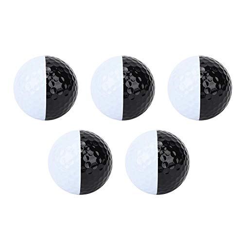 VGEBY 5PCS Übungsball, Putter Ziellinie Doppelschicht Recycelte Golfbälle Zwei Farben Schwarz Weiß Trainingsball VGEBY 5PCS Übungsball, Putter Ziellinie Doppelschicht Recycelte Golfbälle Zwei Farben Schwarz Weiß Trainingsball von VGEBY