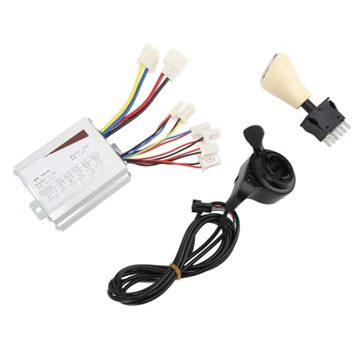 Elektrisches Fahrrad-Controller-Kit, 24 V, 350 W, Motor-Controller, Daumengas mit Rückwärts-Vorwärts-Stoppschalter für die Modifikation von Elektro-Dreirädern und Motorrädern Elektrisches Fahrrad-Controller-Kit, 24 V, 350 W, Motor-Controller, Daumengas mit Rückwärts-Vorwärts-Stoppschalter für die Modifikation von Elektro-Dreirädern und Motorrädern von VGEBY
