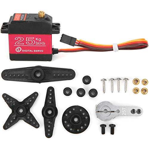 RC Servo, DS3225MG 25KG Wasserdichtes, langlebiges, hochempfindliches digitales Servo mit hohem Drehmoment für 1/8 1/10 1/12 RC Car Automodell Spielzeug RC Servo, DS3225MG 25KG Wasserdichtes, langlebiges, hochempfindliches digitales Servo mit hohem Drehmoment für 1/8 1/10 1/12 RC Car Automodell Spielzeug von VGEBY