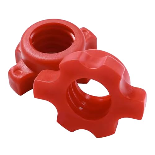 VGEBY 2 Stück Spinlock-Kragenmutter, rutschfeste, Hochfeste Hantelmuttern aus PVC-Kunststoff, Schraube für Gewichtheben, Fitness VGEBY 2 Stück Spinlock-Kragenmutter, rutschfeste, Hochfeste Hantelmuttern aus PVC-Kunststoff, Schraube für Gewichtheben, Fitness von VGEBY