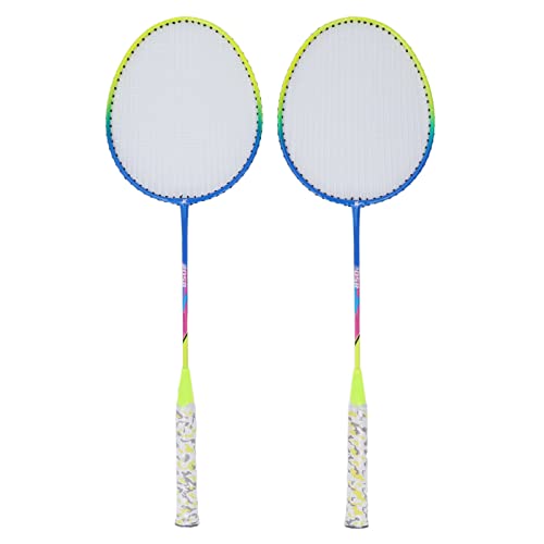VGEBY 2-teiliger Badmintonschläger, Gelber Heller Rahmen, Großer Sweet Spot, Rutschfester Doppel-Badmintonschläger mit Aufbewahrungstasche für Erwachsene und VGEBY 2-teiliger Badmintonschläger, Gelber Heller Rahmen, Großer Sweet Spot, Rutschfester Doppel-Badmintonschläger mit Aufbewahrungstasche für Erwachsene und von VGEBY