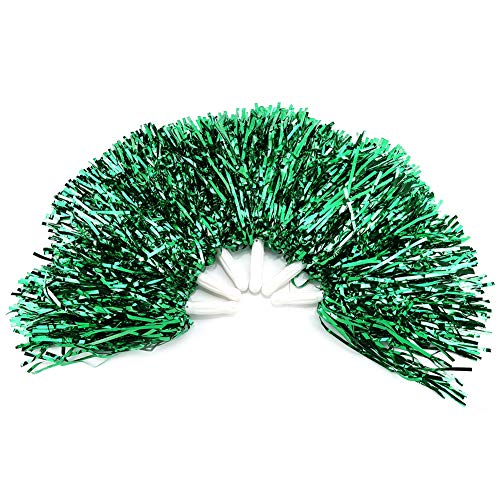 VGEBY 6 Stück Cheerleading Pom Poms Handblumen Party Dance Zubehör Sport Pompons Cheer Plastic Pom Poms(Grün) von VGEBY