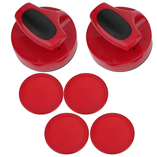 VGEBY Air Hockey Drücker, 94 Mm Slider Drücker Set ABS Air Tischhockey Spiel Drücker Set Air Hockey mit 4 Pucks Zubehör Große Größe Rot Arcade & Tischspiele Air Hockey Drücker von VGEBY