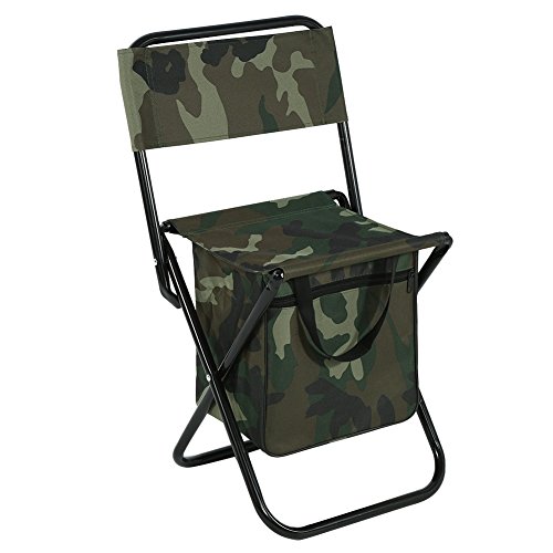 Faltbar Hocker Stuhl mit Tasche und Lehne für Angeln Wandern Picknick Faltbar Hocker Stuhl mit Tasche und Lehne für Angeln Wandern Picknick von Dilwe