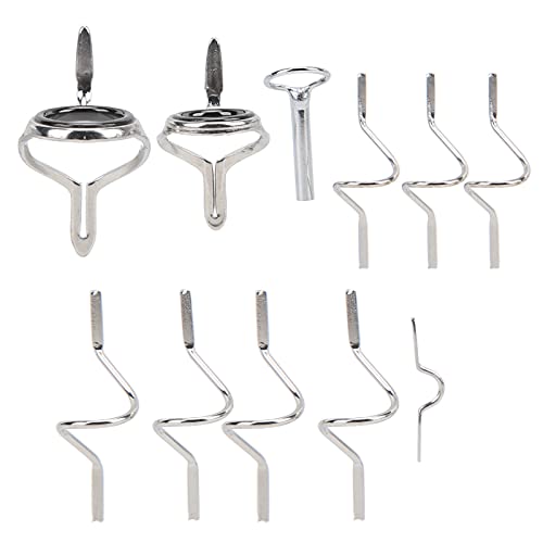 VGEBY Fliegenrute Guide Set,Fliegenfischen Guide Angeln Reparaturwerkzeug Edelstahl Starker Doppelschnallenring Verschiedene Größen Angelzubehör Angelwerkzeuge VGEBY Fliegenrute Guide Set,Fliegenfischen Guide Angeln Reparaturwerkzeug Edelstahl Starker Doppelschnallenring Verschiedene Größen Angelzubehör Angelwerkzeuge von VGEBY
