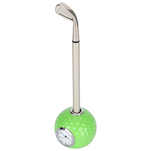 VGEBY Golf Club Pen, Green Desktop Golfschläger Kugelschreiber Ständerhalter mit Uhr Mini Golf Geschenk Stifthalter Schreibtisch Ornament Geschenke von VGEBY