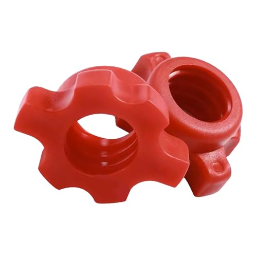 VGEBY Hantel-Rot-Spinlock-Halsbänder, Hantel-Muttern, Schraube, rutschfest, Stabil, Sicher, Hantel-Zubehör für Gewichtheben, Fitness VGEBY Hantel-Rot-Spinlock-Halsbänder, Hantel-Muttern, Schraube, rutschfest, Stabil, Sicher, Hantel-Zubehör für Gewichtheben, Fitness von VGEBY