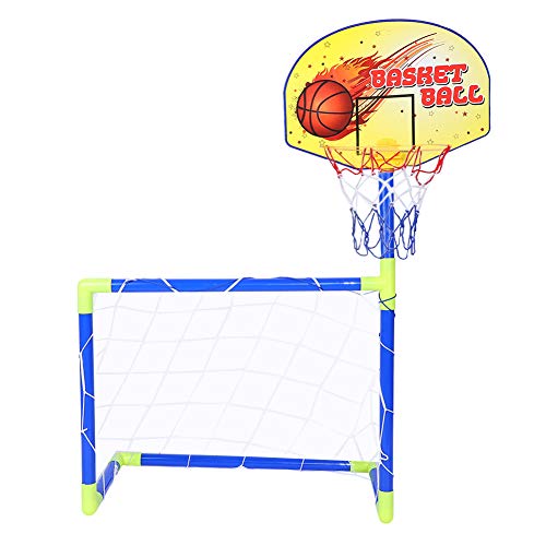 VGEBY Kinder-Fußballtor-Basketball, tragbar, abnehmbar, Basketball-Tor, Pool-Set mit Fußball, Basketball, Pumpe VGEBY Kinder-Fußballtor-Basketball, tragbar, abnehmbar, Basketball-Tor, Pool-Set mit Fußball, Basketball, Pumpe von VGEBY