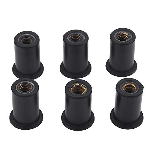 VGEBY Well Nuts 6pc M6 Gummi Well Nuts Windschutzscheibenschrauben für Motorräder Kajak Kanu Boote VGEBY Well Nuts 6pc M6 Gummi Well Nuts Windschutzscheibenschrauben für Motorräder Kajak Kanu Boote von VGEBY