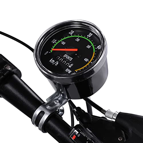 VGEBY1 Kilometerzähler, mechanischer Fahrrad-Geschwindigkeitsmesser-Aluminiumlegierung-Fahrradcomputer-Cyclocomputer, Schwarz VGEBY1 Kilometerzähler, mechanischer Fahrrad-Geschwindigkeitsmesser-Aluminiumlegierung-Fahrradcomputer-Cyclocomputer, Schwarz von VGEBY