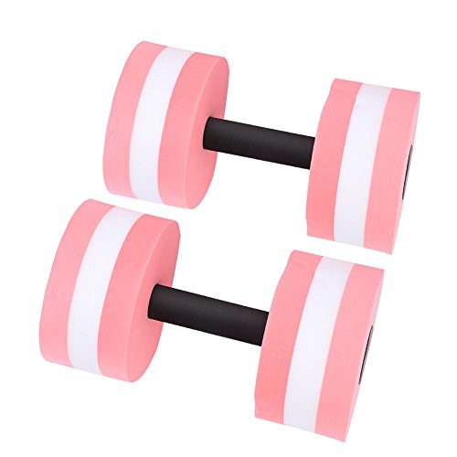 VGEBY1 2 Stücke Wasser Hanteln, Fitness Aquatic Barbell Schaum Aerobic Hanteln für Schwimmen Yoga Übung Aqua Training(Rosa) Krafttraining von VGEBY1