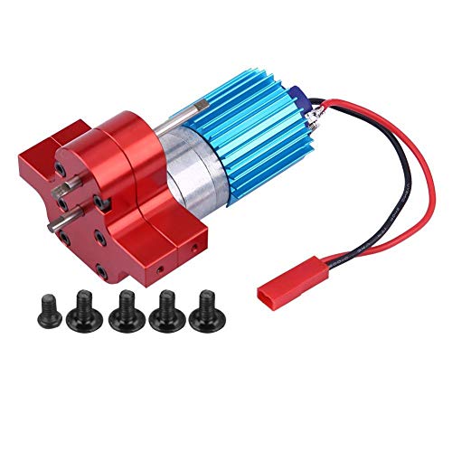 VGEBY1 Drehzahländerungsgetriebe, Ersatz für WPL 1633 RC Car Drehzahländerungsgetriebe Metal Gearbox 370 Brush Motor(rot) Automodell Spielzeug von VGEBY1