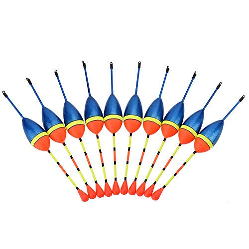 VGEBY1 Friedfischposen Raubfischposen, 10Pcs/Set Allround Laufposen Angelposen und Bobbers mit Float Rest Zubehör für Süßwasserfischen VGEBY1 Friedfischposen Raubfischposen, 10Pcs/Set Allround Laufposen Angelposen und Bobbers mit Float Rest Zubehör für Süßwasserfischen von VGEBY1