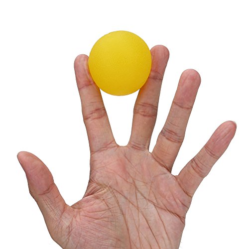 Hand Therapie Ball, Silikon Griffball Stressbälle Fingerball Trainingsball Trainer Übungs Bälle für Finger Stärke Übungs Stressabbau(Gelb) von VGEBY
