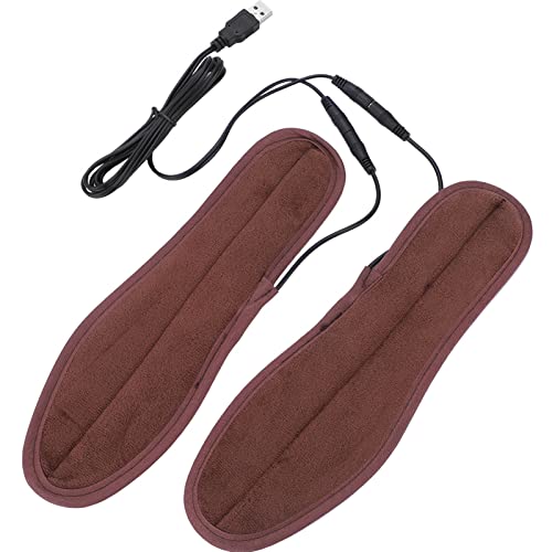 Heizsohlen für Schuhe, USB Wiederaufladbare Beheizte Einlegesohlen Schuheinlegesohle Elektrische Fußwärmer Sohlenwärmer(43-44(27cm/10.6in) von VGEBY
