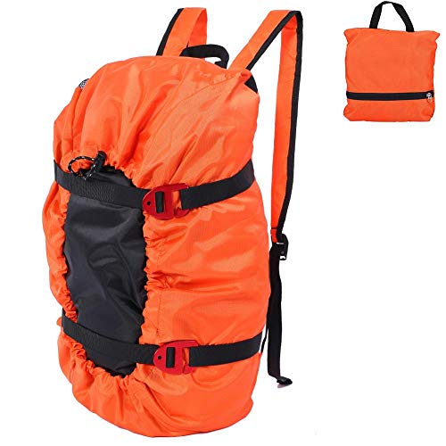 VGEBY1 Tasche für Kletterseil, wasserdicht, faltbar, Kletterausrüstung, Transporttasche, Kletterseil, Sporttasche, Werkzeugtasche, stabil, Rucksack (orange) von Dilwe