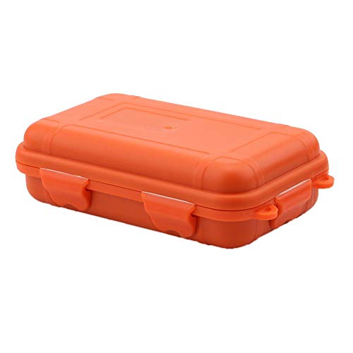 VGEBY1 Outdoor Shockproof Box, wasserdichte Kunststoff-Trockenlagerbox für das Tragen Kleiner Werkzeuge(L-Orange) von VGEBY