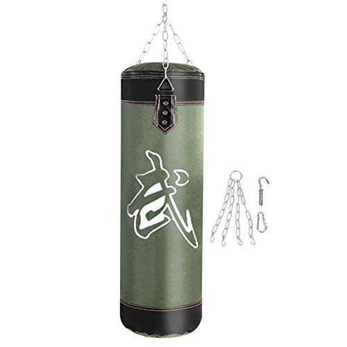 VGEBY1 Boxsack, Boxsack, Boxsack, ohne Sand, schwer, gefüllt, Trainingsausrüstung für MMA Muay Thai Kickboxing Martial Arts (60 cm, grün) von VGEBY1