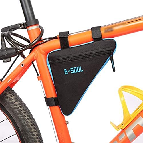 Triangle Saddle Pouch, Sicherheits Fahrradsattel Frontrahmen Beutel Oberrohr Beutel für Sportaktivitäten Freien Radfahren(schwarz und blau) von VGEBY1